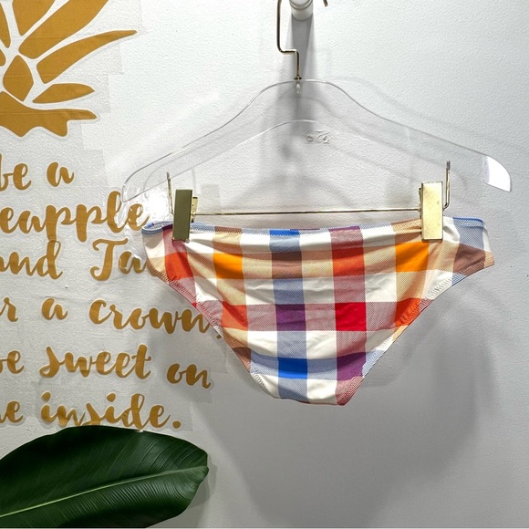 SOLID & STRIPED The Elle Bikini Bottom Tropical Gingham Swimsuit NWT - Picture 8 of 8